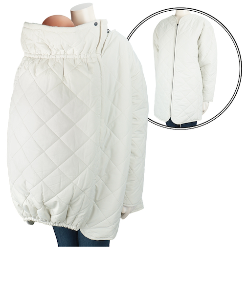 だっこもおんぶもできるキルトコート