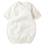 お着替え応援　長袖ドレスオール　簡単時短　グレー