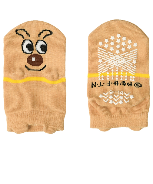 [ベビー]アンパンマンベビーソックス　パペット　ベージュ