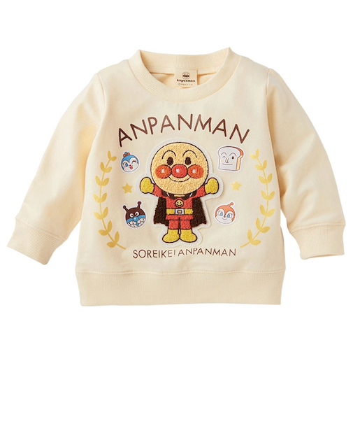 [ベビー]スウェットシャツ　サガラ　アンパンマン　アイボリー