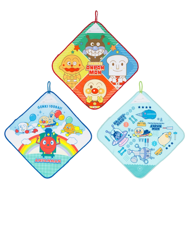 ループ付きタオル3Pアンパンマン