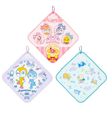 ループ付きタオル3Pアンパンマン