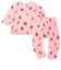 [ベビー]長袖　パジャマ　フリース　いちご ピンク
