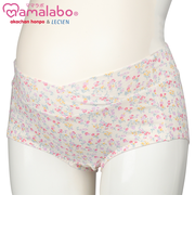 ショーツ　産後も使える仕様　ラクラク花柄 ピンク
