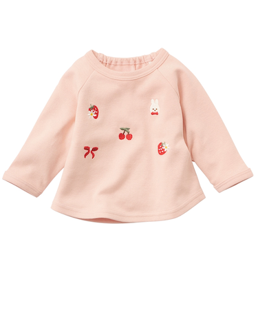 はじめてセパレートトップス　刺しゅう　ピンク