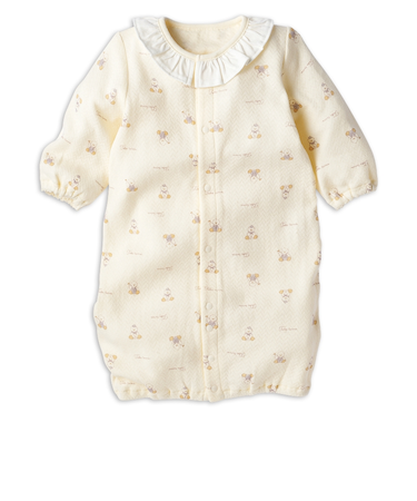 長袖ドレスオール　ふんわりやわらか　クリーム