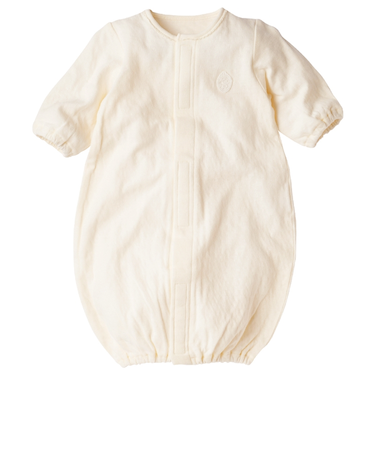 お着替え簡単　なでて留めるササッとドレス　ベージュ