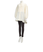 [授乳仕様]長袖パジャマ　ふんわりガーゼ　おはな イエロー