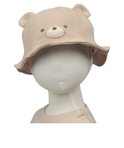 [48～52cm]チューリップハット　クマ　ワッフル　ベージュ