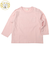 [ベビー]いつものTシャツ　長袖　天竺素材　ピンク