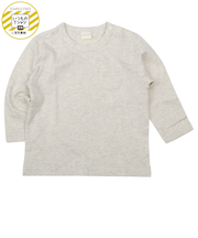 [ベビー]いつものTシャツ　長袖　天竺素材　アイボリー