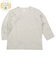[ベビー]いつものTシャツ　長袖　天竺素材　アイボリー