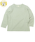 [キッズ]いつものTシャツ　長袖　天竺素材　グリーン