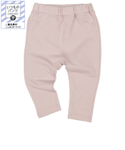 [ベビー]いつものパンツ10分丈 裏毛　レギュラー　無地 ピンク