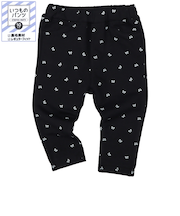 [ベビー]いつものパンツ10分丈 裏毛　レギュラー　柄 ブラック
