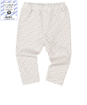 [ベビー]いつものパンツ10分丈 裏毛　レギュラー　柄 ピンク