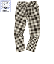 [キッズ]いつものパンツ10分丈 裏毛　レギュラー　柄 アイボリー