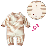 プレオール　おしりミッフィー　ボーダー　ライトブラウン