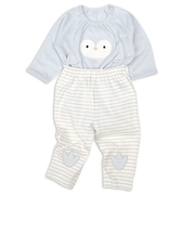 [ベビー]はじめての　長袖パジャマ　ロンパース　ペンギン