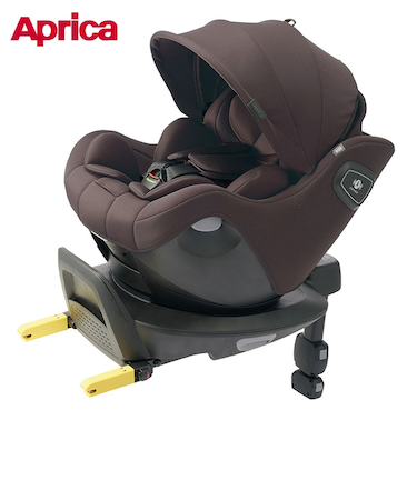 〇[アカチャンホンポ限定カラー][ISOFIX取付×回転式]クルリラビッテエックスプラスAB チョコレートブラウン 2025年モデル チャイルドシート