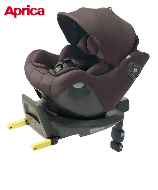 〇[アカチャンホンポ限定カラー][ISOFIX取付×回転式]クルリラビッテエックスプラスAB チョコレートブラウン 2025年モデル チャイルドシート