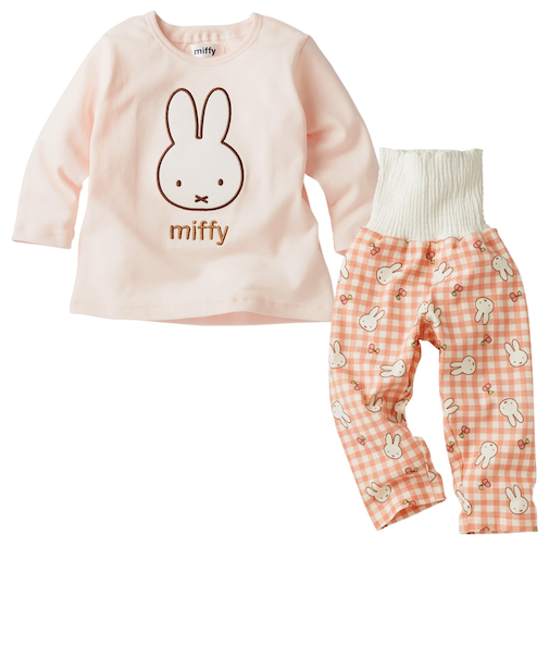 [ベビー]長袖パジャマ　ミッフィー　ピンク