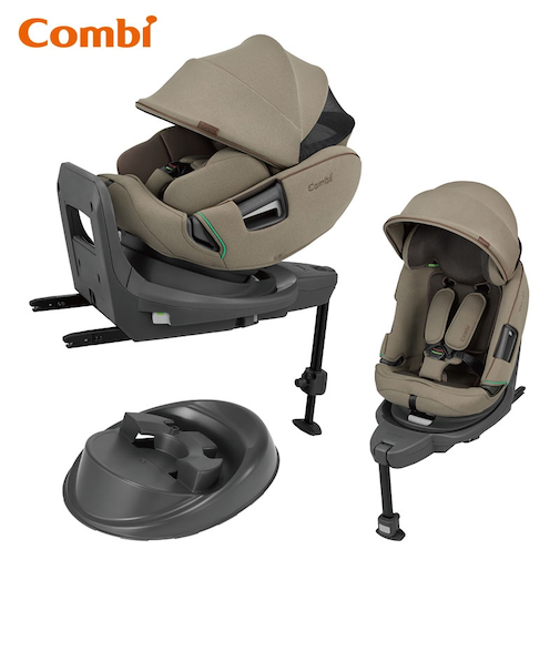 〇[ISOFIX取付×回転式]THE S premium R129 エッグショック VA プレミアムグレージュ 2025年モデル チャイルドシート