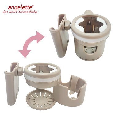 アンジェレッテ スマホ＆ダブルドリンクホルダー ベージュ