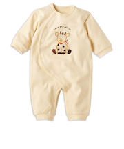 長袖　プレオール　アップリケ　イエロー