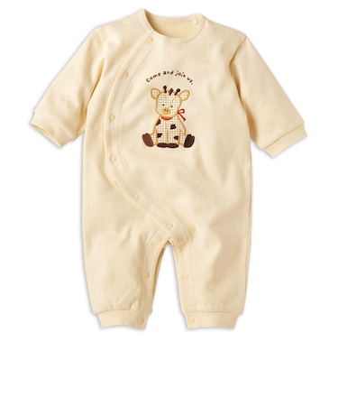 長袖　プレオール　アップリケ　イエロー