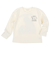 [キッズ]長袖Tシャツ　バックプリント　オフホワイト