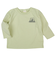 [ベビー]長袖Tシャツ　バックプリント　キミドリ