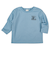 [ベビー]長袖Tシャツ　バックプリント　サックス