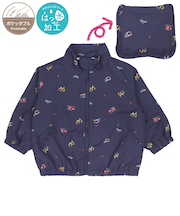 [ベビー]はっ水ジャケット　ポケッタブル仕様　ネイビー