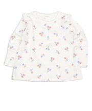 [キッズ]長袖　Tシャツ　総柄　ピンク