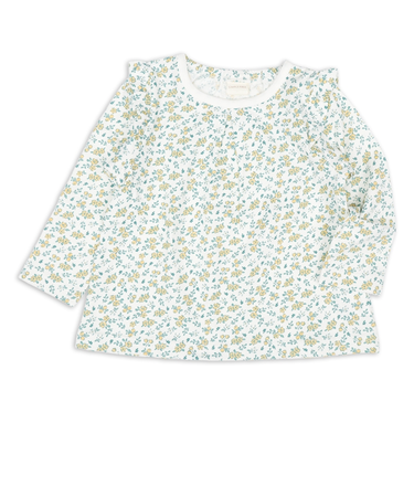 [ベビー]長袖　Tシャツ　総柄　イエロー