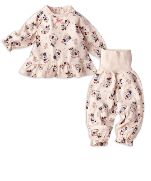 [ベビー]長袖パジャマ　ミニー　ピンク