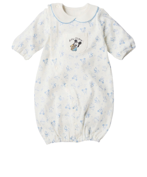 長袖ドレスオール やわらか ディズニー サックス