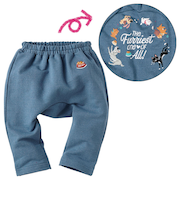 モンキーパンツ　ディズニー　ブルー