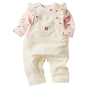 長袖　プレオール　オーバーオール風　リボン