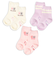 [ベビー]クルーソックス3足組　うさぎとねこ　オフホワイト