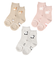 [キッズ]クルーソックス3足組　おしり動物　ベージュ
