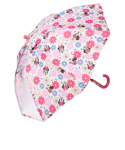 [35・40cm]フチまる傘　ミニー ピンク