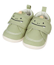 [12.5～14.5cm]ベビーシューズ太ベルトアニマル カーキ