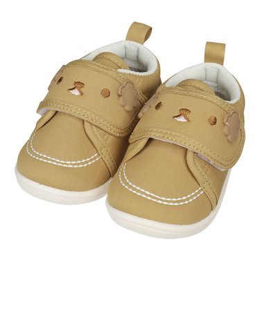 [12.5～14.5cm]ベビーシューズ太ベルトアニマル ブラウン