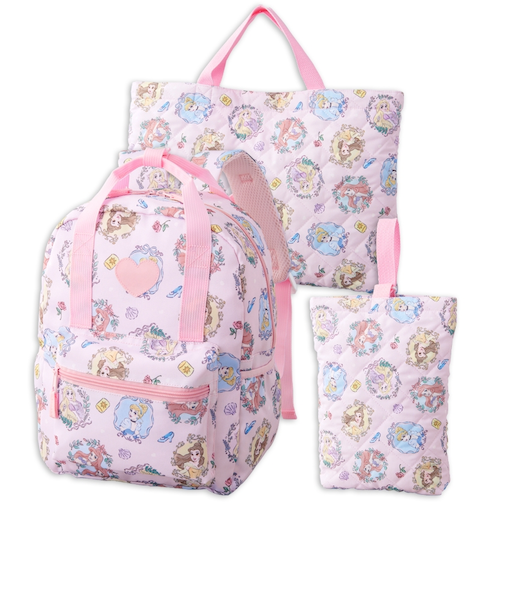 3点セット（リュック・レッスンバック・シューズケース）　プリンセス　ピンク