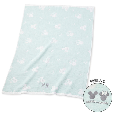 ディズニー メレンゲガーゼケット ミッキー＆ミニー ペパーミント