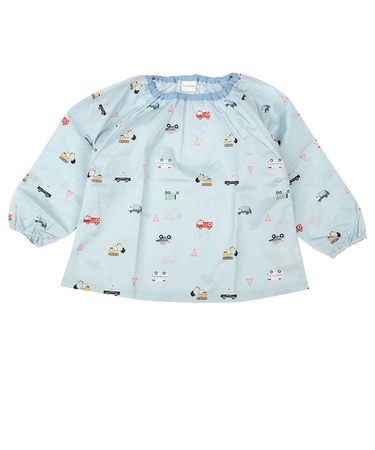 スモック　はっ水加工　サックス