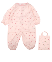 長袖砂場着　はっ水加工　ピンク