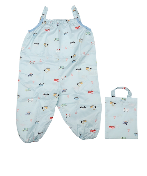 袖なし砂場着　はっ水加工　サックス